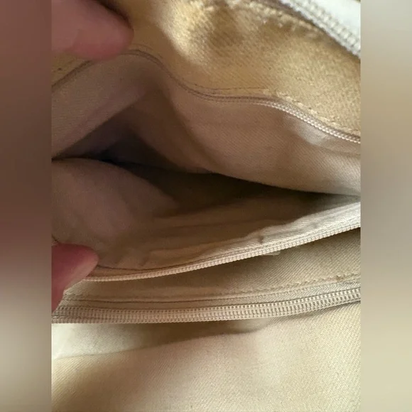 Vintage Etienne Aigner Straw Leather Top Handle Handbag Beige - Picture 7 of 13